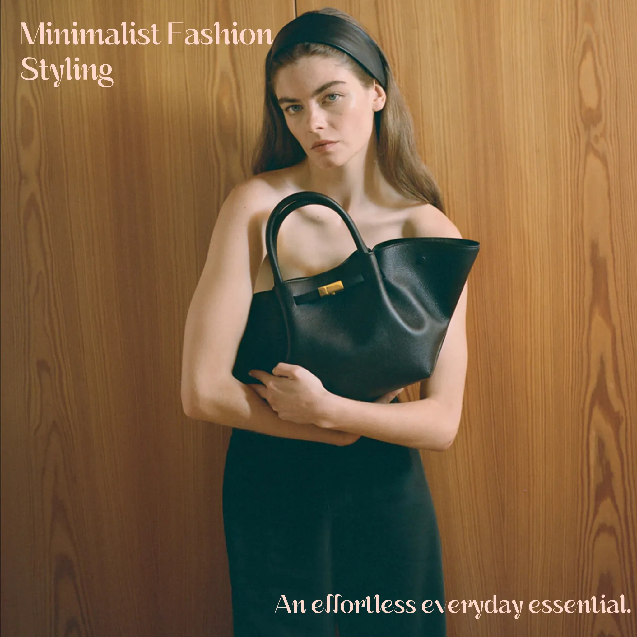 👜 Minimalist Folded-Wing Italian Leather Tote Bag