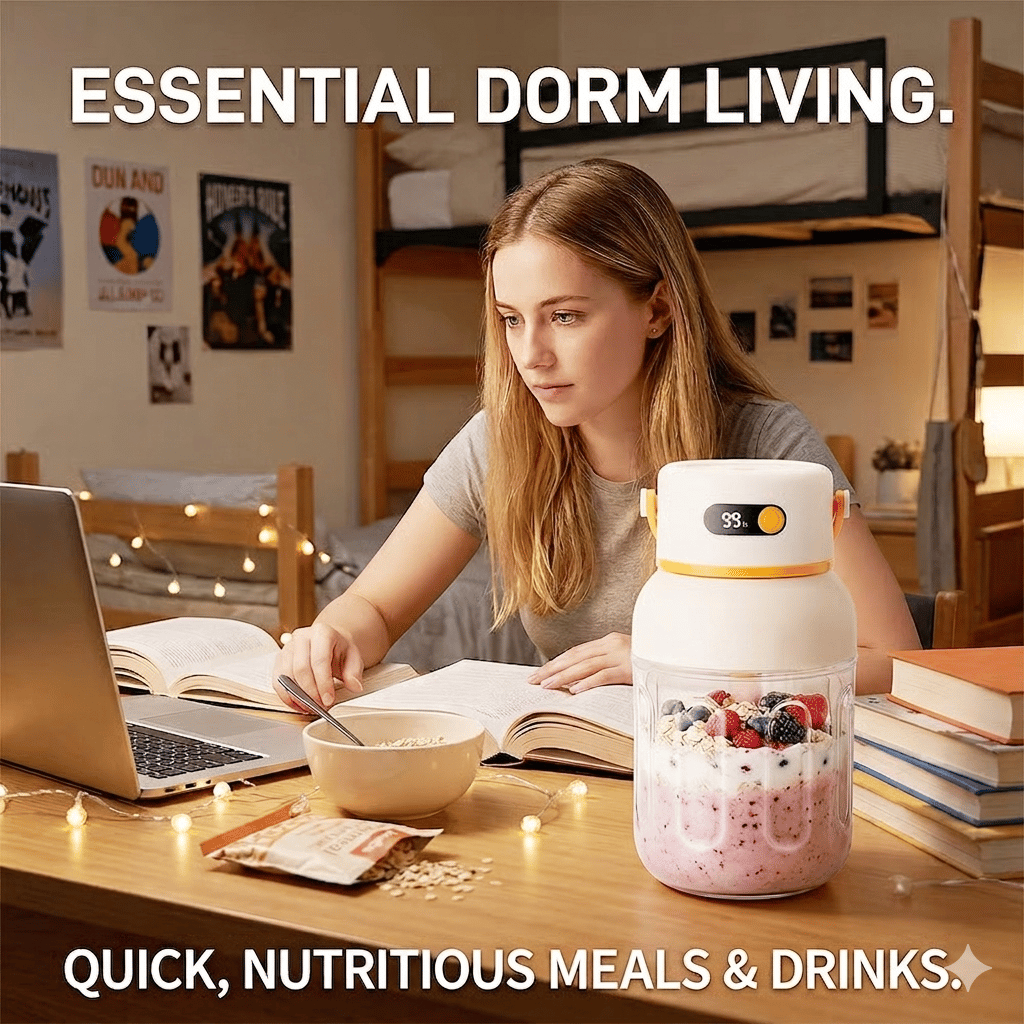 Portable Electric Juicer Cup with zero cord hassle : Drink fresh nutrient-rich smoothies without struggling with heavy blenders.