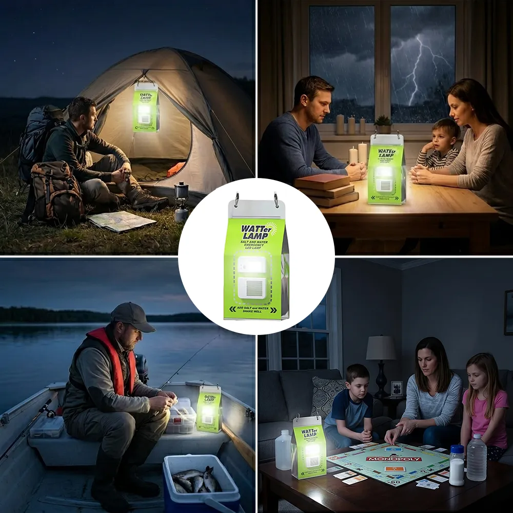Salt Water Emergency Lamp: Lighting your home instantly with just water and salt, no batteries or charging required. 🧂💡