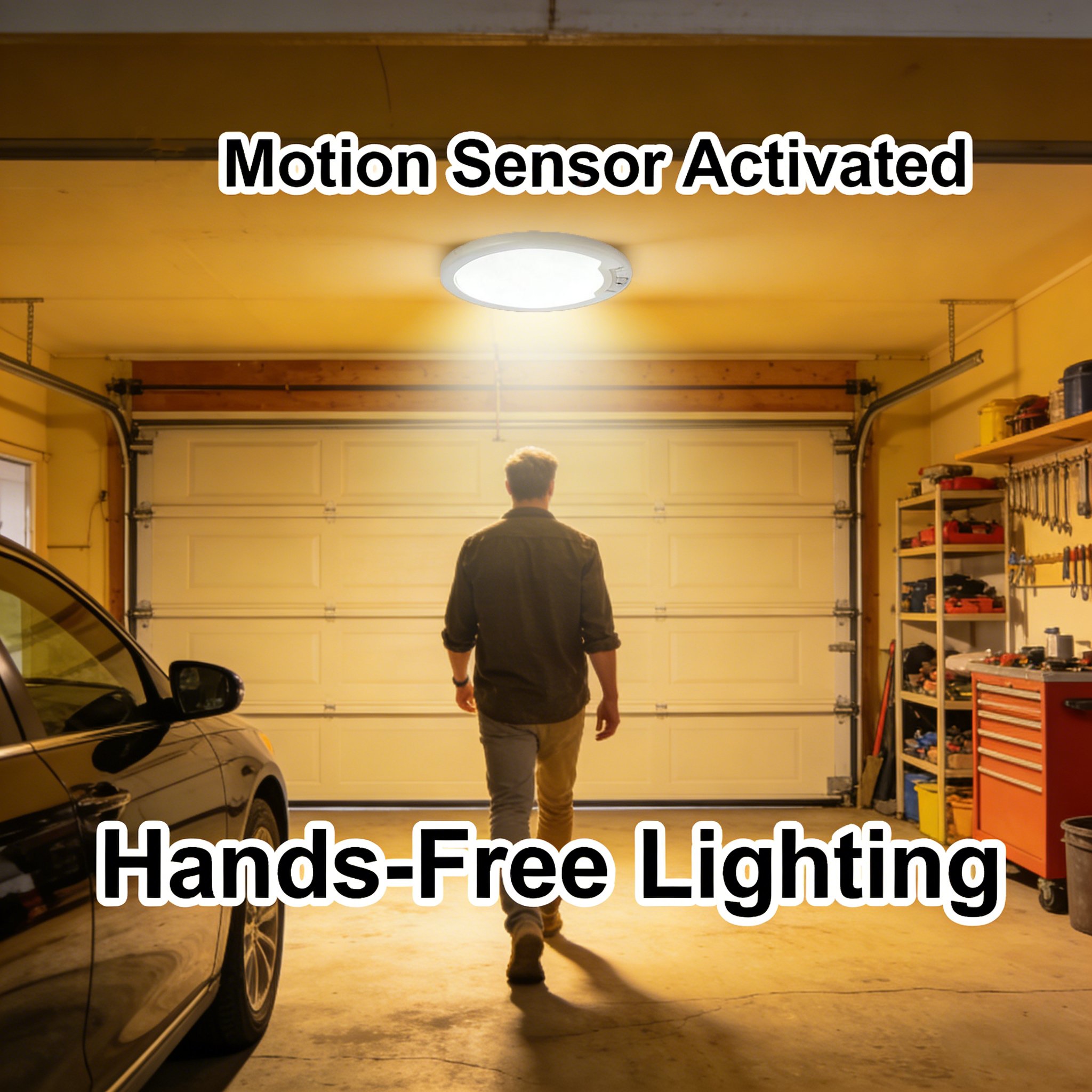 Rechargeable Motion Sensor LED Ceiling Light