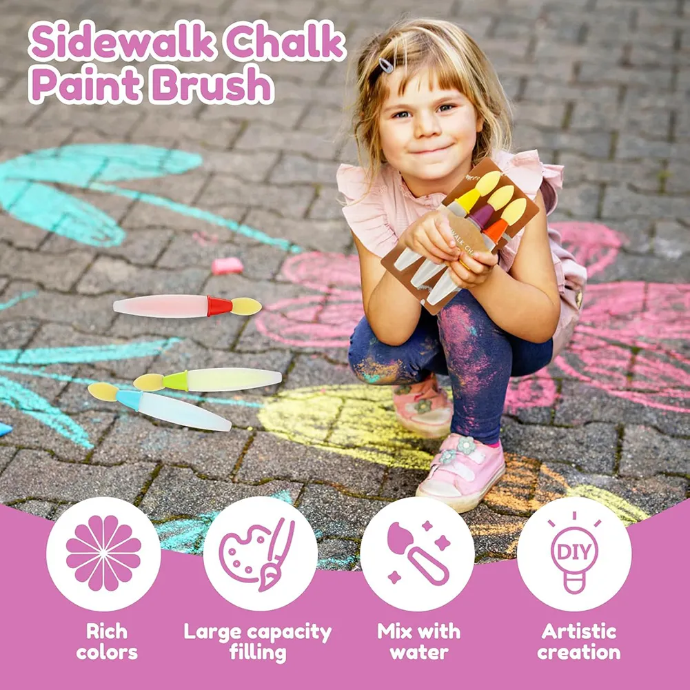 🎨 Washable Watercolor Chalk Pens Set (6 Pack)