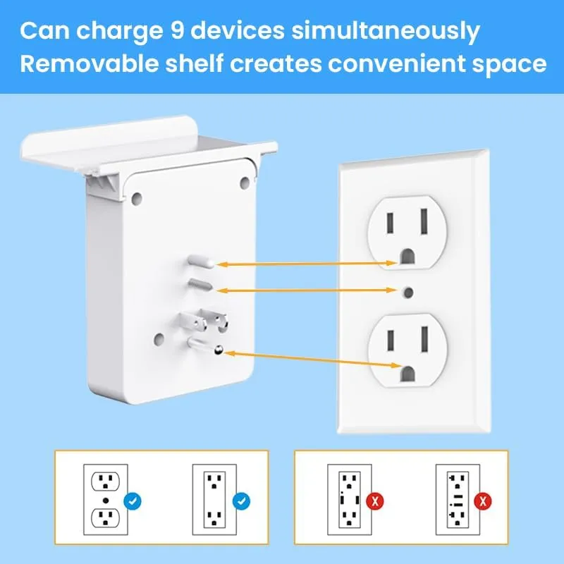 Desktop Power Strip with Panel: Hide messy cables and keep all your devices organized in one sleek hub 🔌📦
