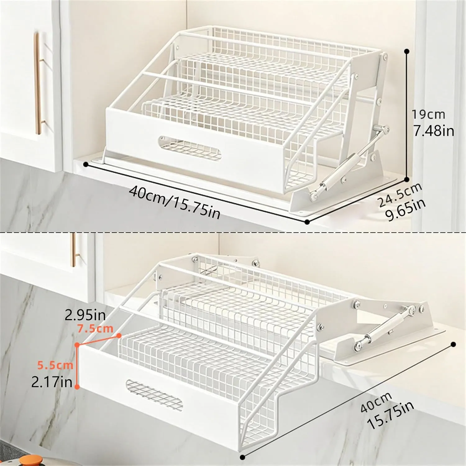 3-Tier Pull-Down Cabinet Spice Rack
