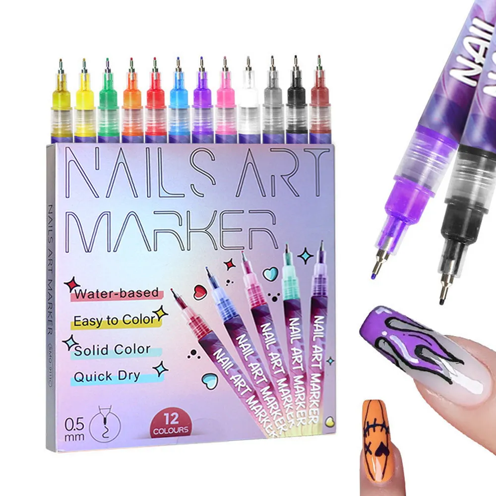 Nail Art Pen Set: Create professional, salon-style designs at home with the precision of a fine-tip pen. 💅