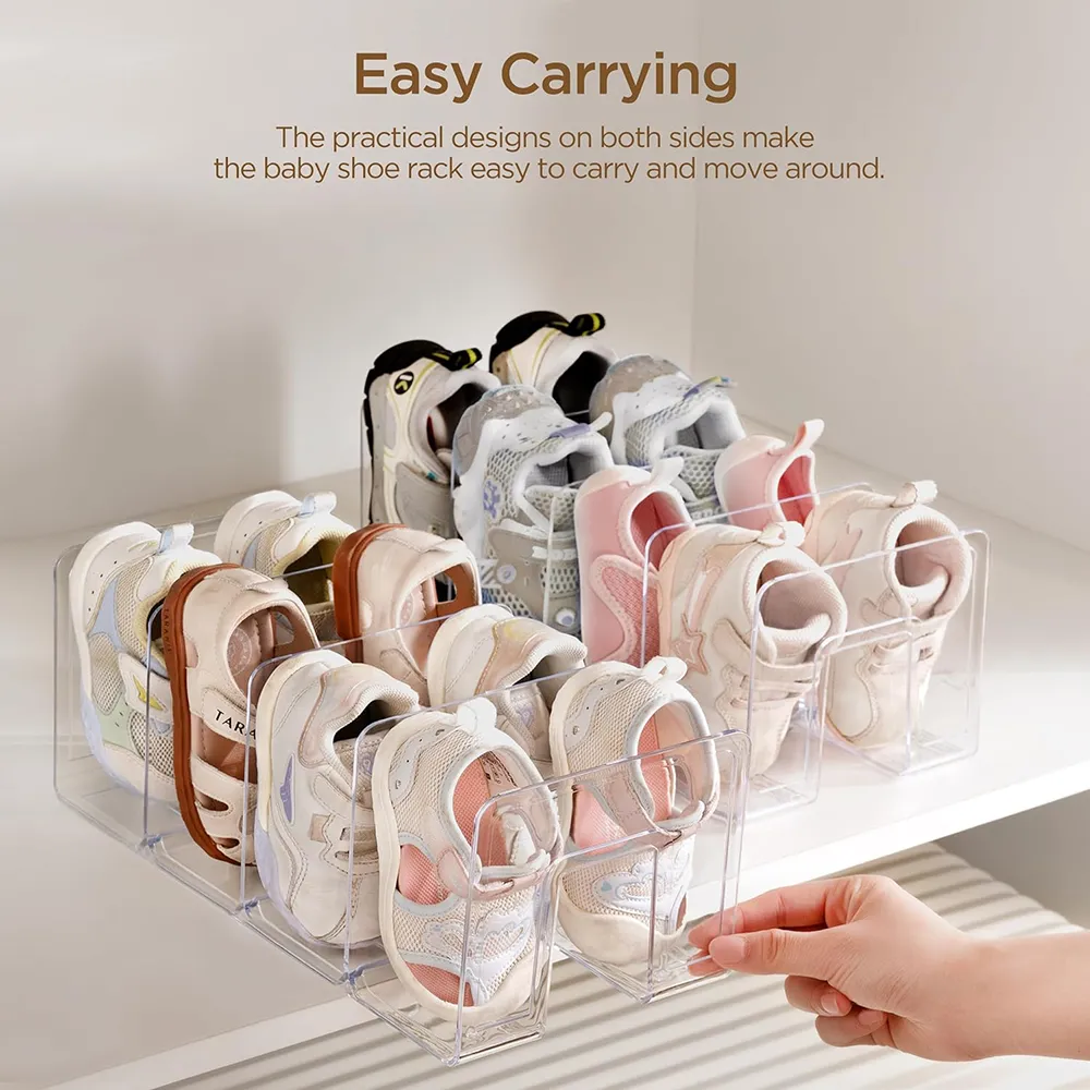 👶 Transparent Kids Shoe Organizer Rack
