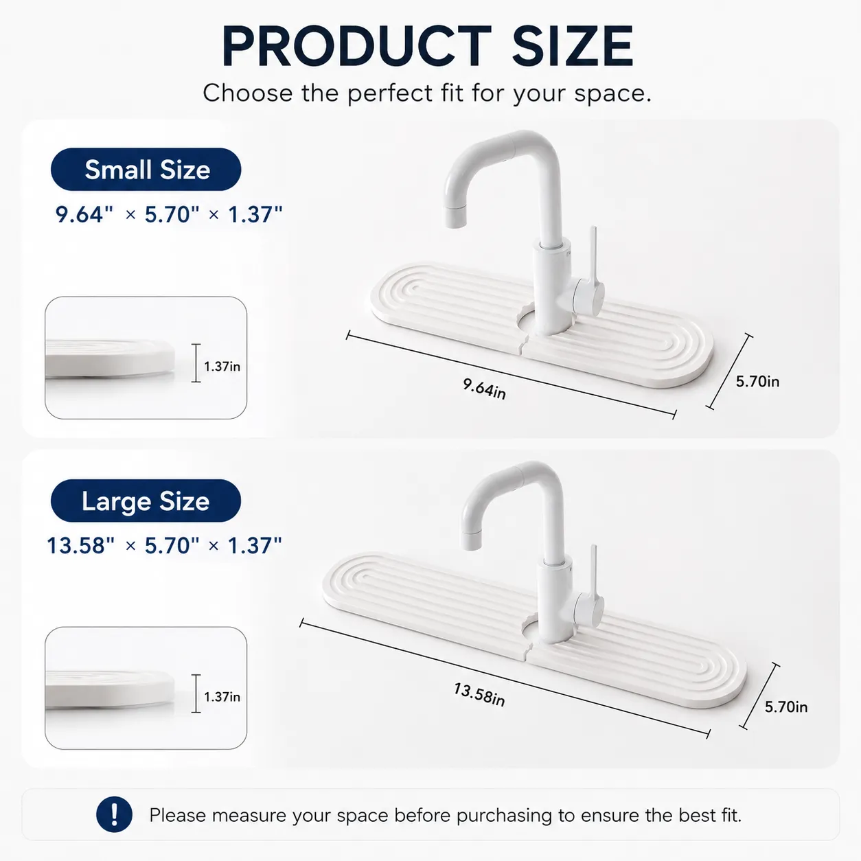💧 Ultra-Absorbent Faucet Splash Guard Mat