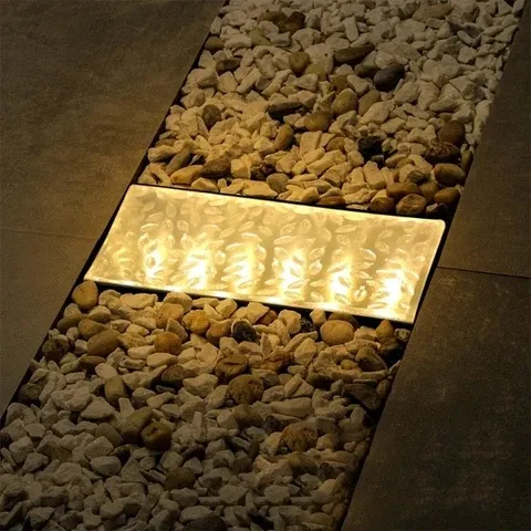 Solar Glass Brick Path Lights
