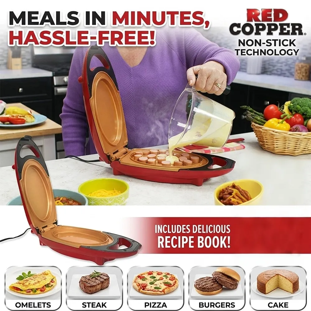 🍳 Electric 5-Minute Chef Frying Pan Cook Healthy Meals In 5 Minutes: Non-Stick Electric Pan — No Heavy Scrubbing, No Stove Required! 🍳⚡