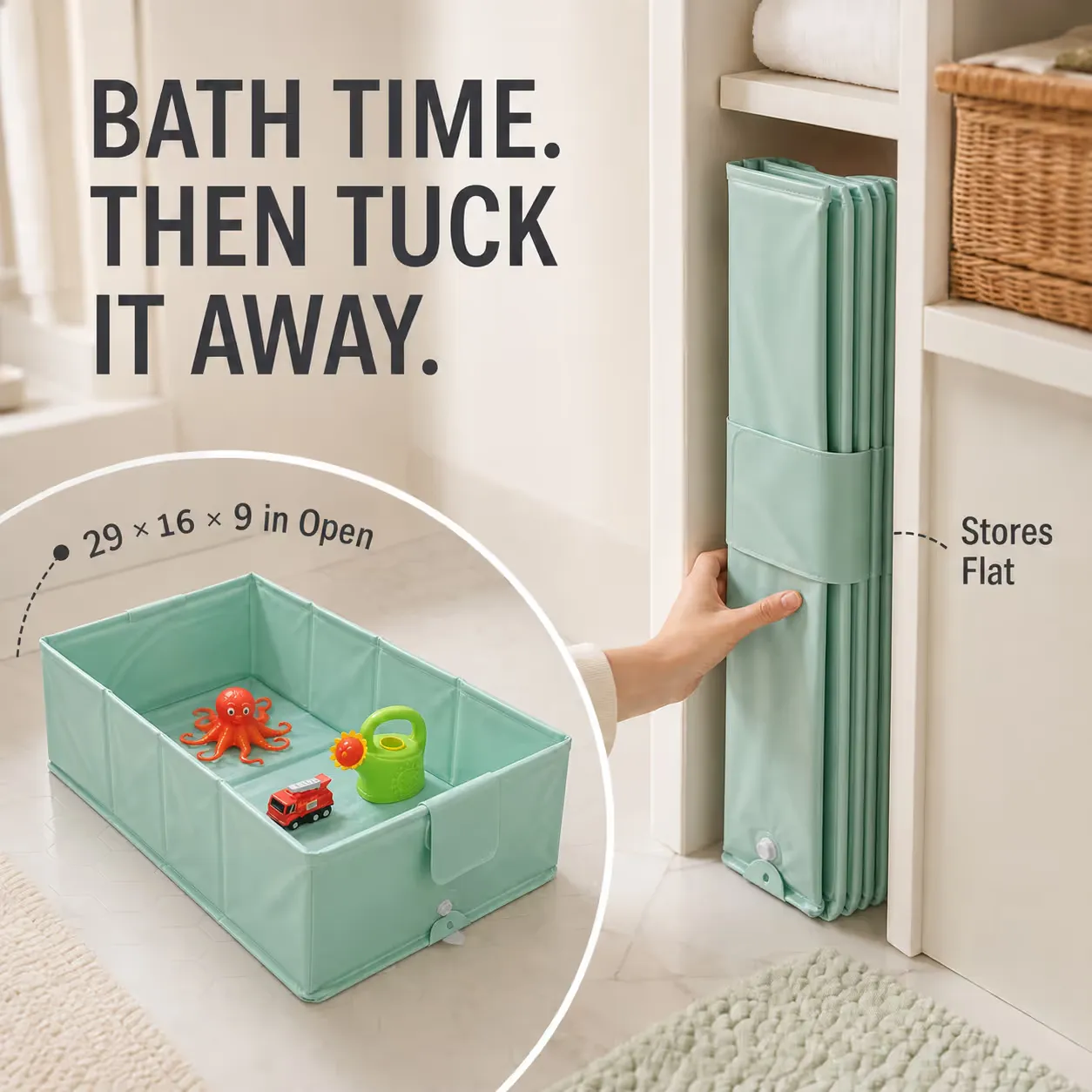 Fold-Flat Bath & Play Set