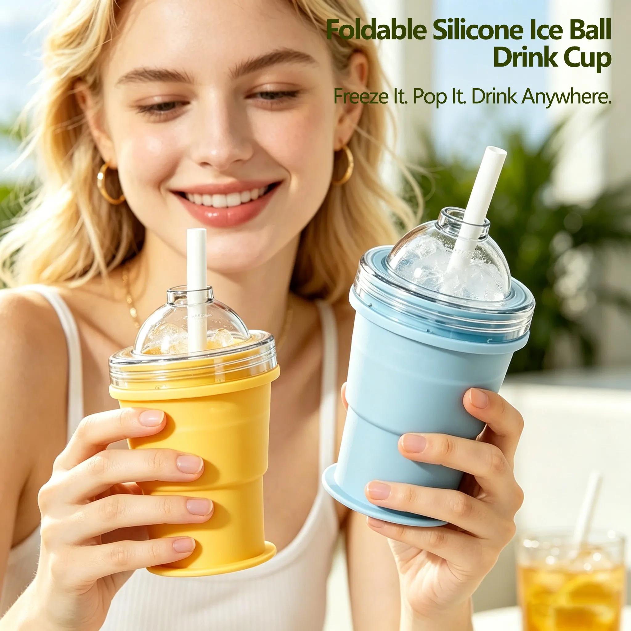 🧊 Foldable Ice Ball Cup: Save freezer space and enjoy slow-melting ice for perfect sipping. ❄️