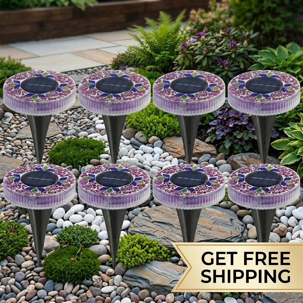 ✨ Solar Mosaic Ground Stake Light – Waterproof LED Outdoor Pathway Light