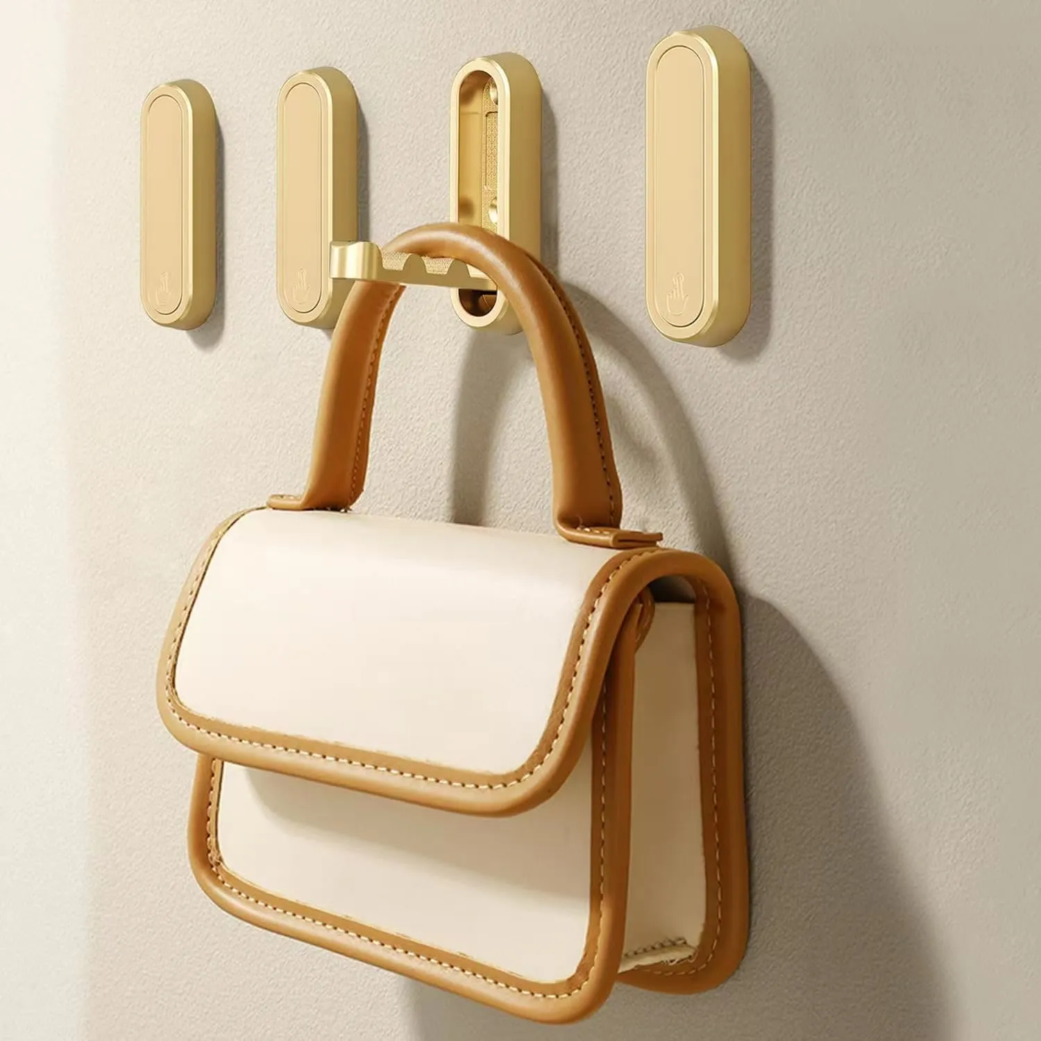 Press-to-Open Space-Saving Folding Wall Hook