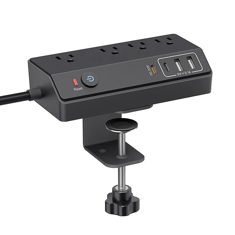 🔌 Clip-on Desktop Power Strip: Stop crawling under furniture to find a plug; bring 8 charging ports directly to your workspace level. 💻