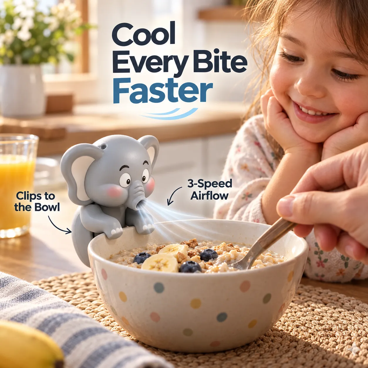 Elephant Clip-On Food Cooling Fan