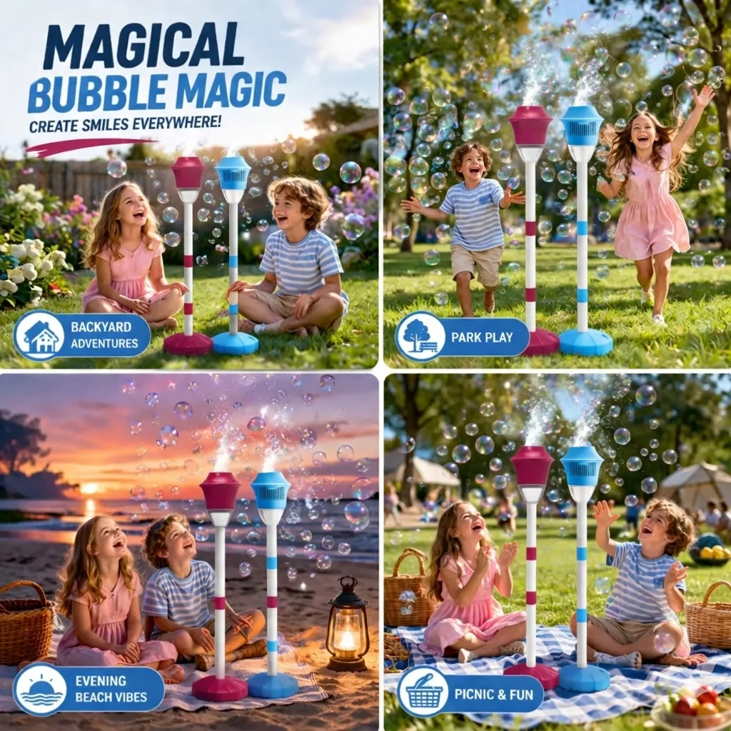 Portable Bubble Machine: Fill your backyard gatherings with thousands of bubbles to delight the grandkids instantly. 👨‍👩‍👧
