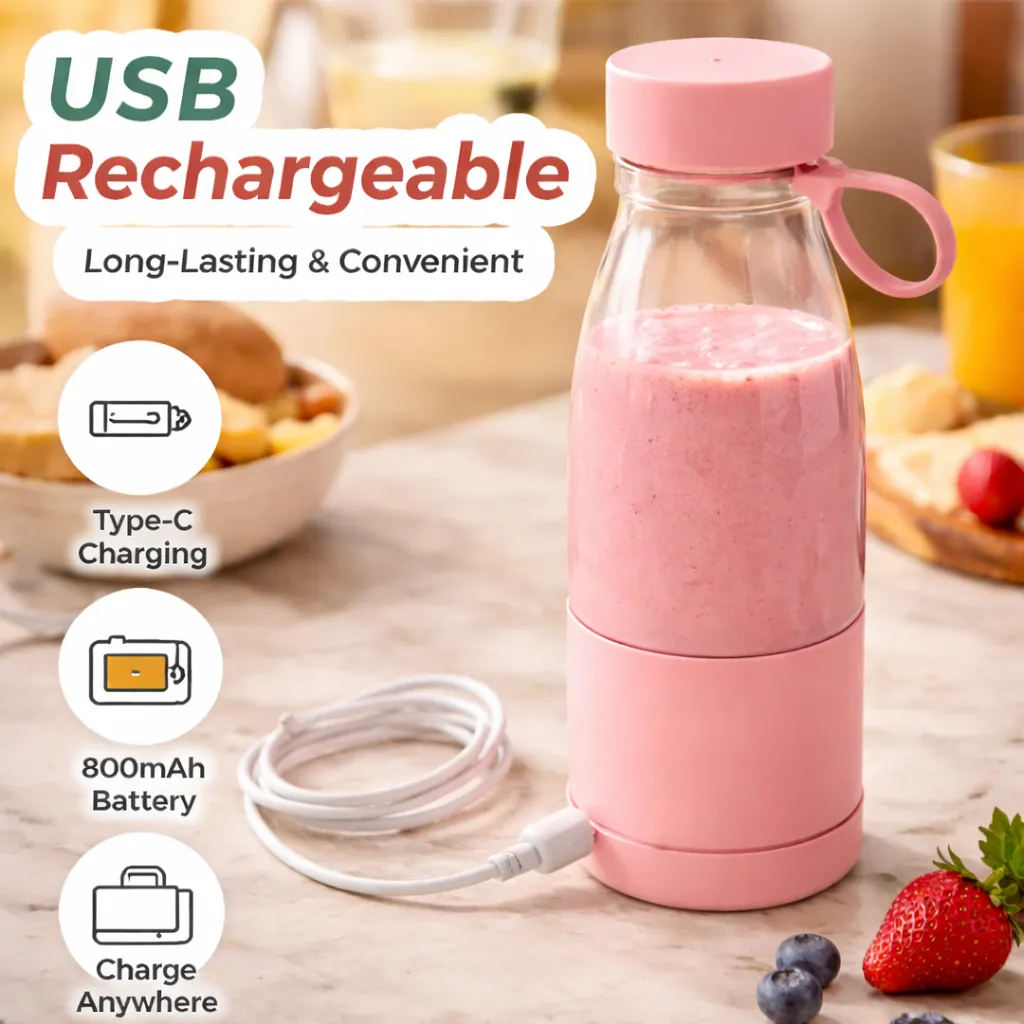 🍹 Portable Juicer Cup: Blend your daily vitamins anywhere without the bulk of a kitchen blender. 🍓