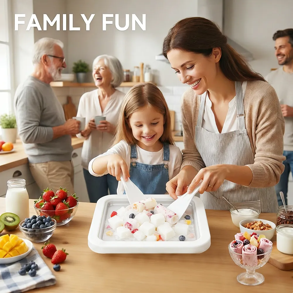 Rolled Ice Cream Maker: Create gourmet frozen treats at home with no electricity or rock salt required. 🍦