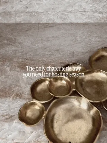 Gold 9-Compartment Connected Serving Centerpiece