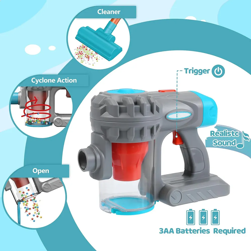 🧸3-in-1 Kids Toy Vacuum Cleaner – Realistic Cleaning Fun for Little Helpers