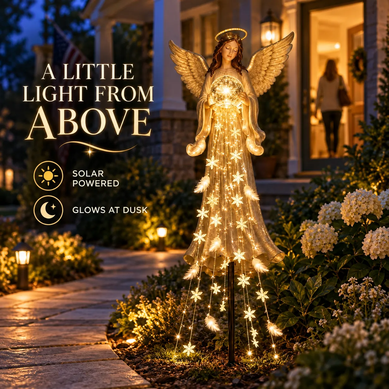 Angel Blessing Solar Garden Light