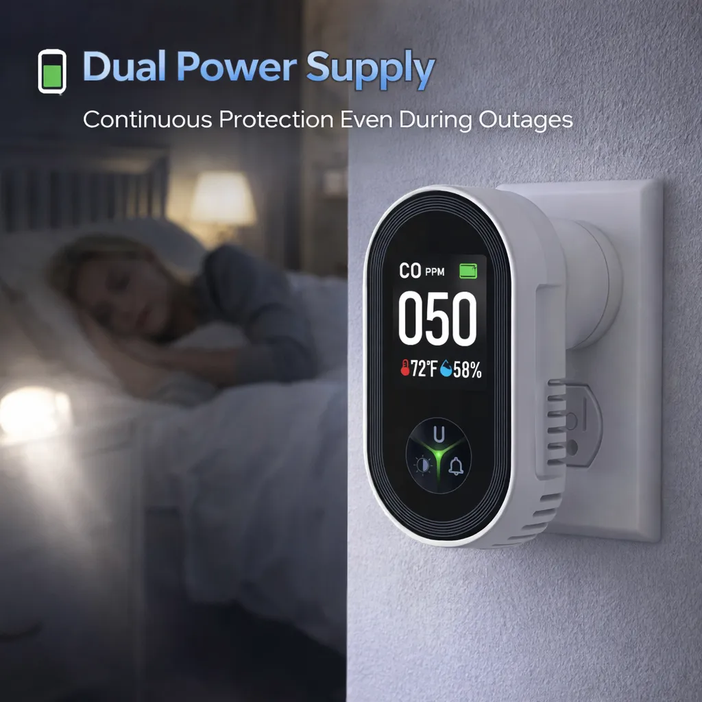 🔌 US Plug Carbon Monoxide Detector 🔥Every Home Needs