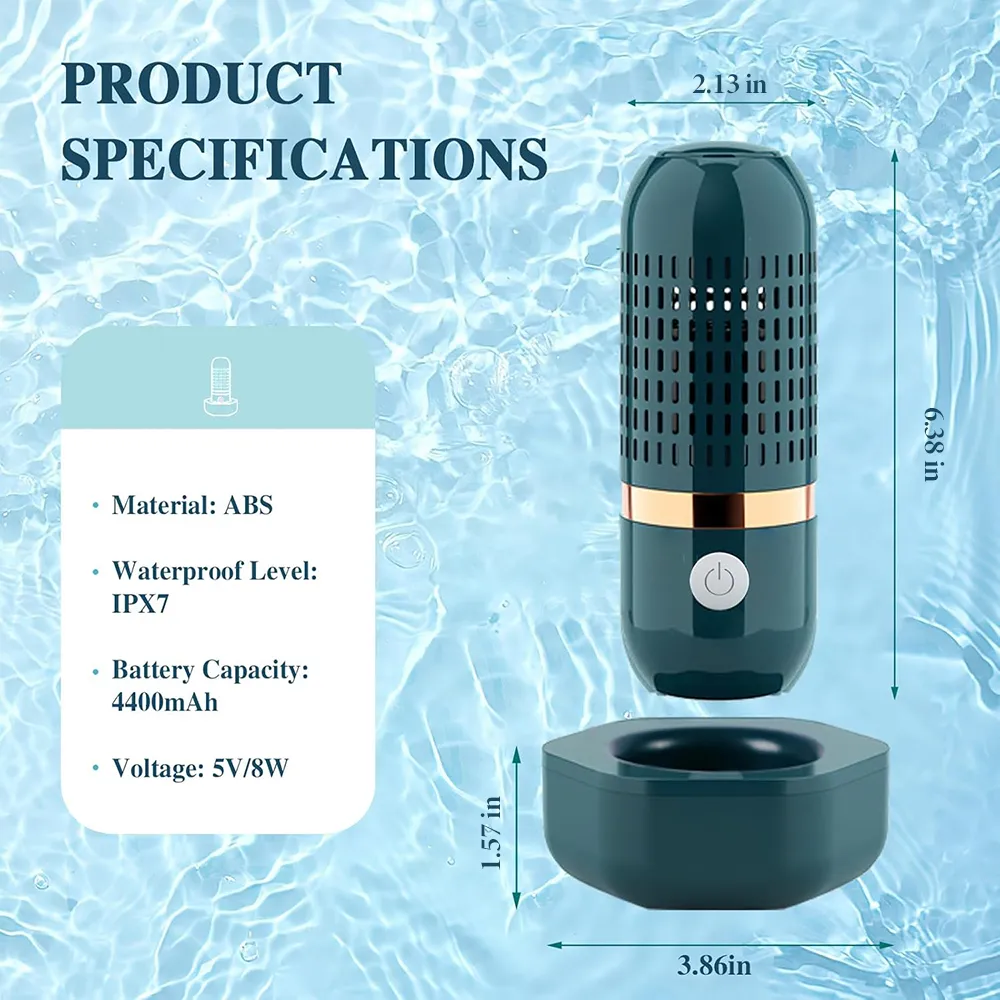 Portable Ultrasonic Fruit & Vegetable Washer – Wireless USB Rechargeable Food Purifier