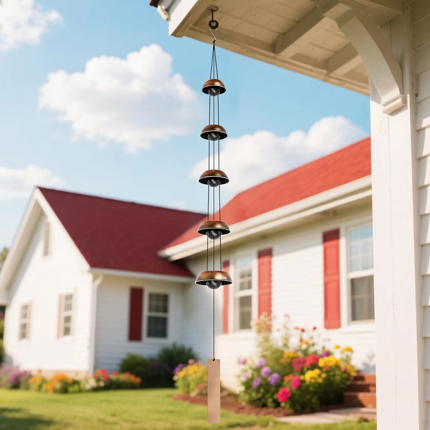🔔 Quintet Brass Wind Chimes: Bring deep, melodic tranquility to your patio with professional-grade acoustic tuning.