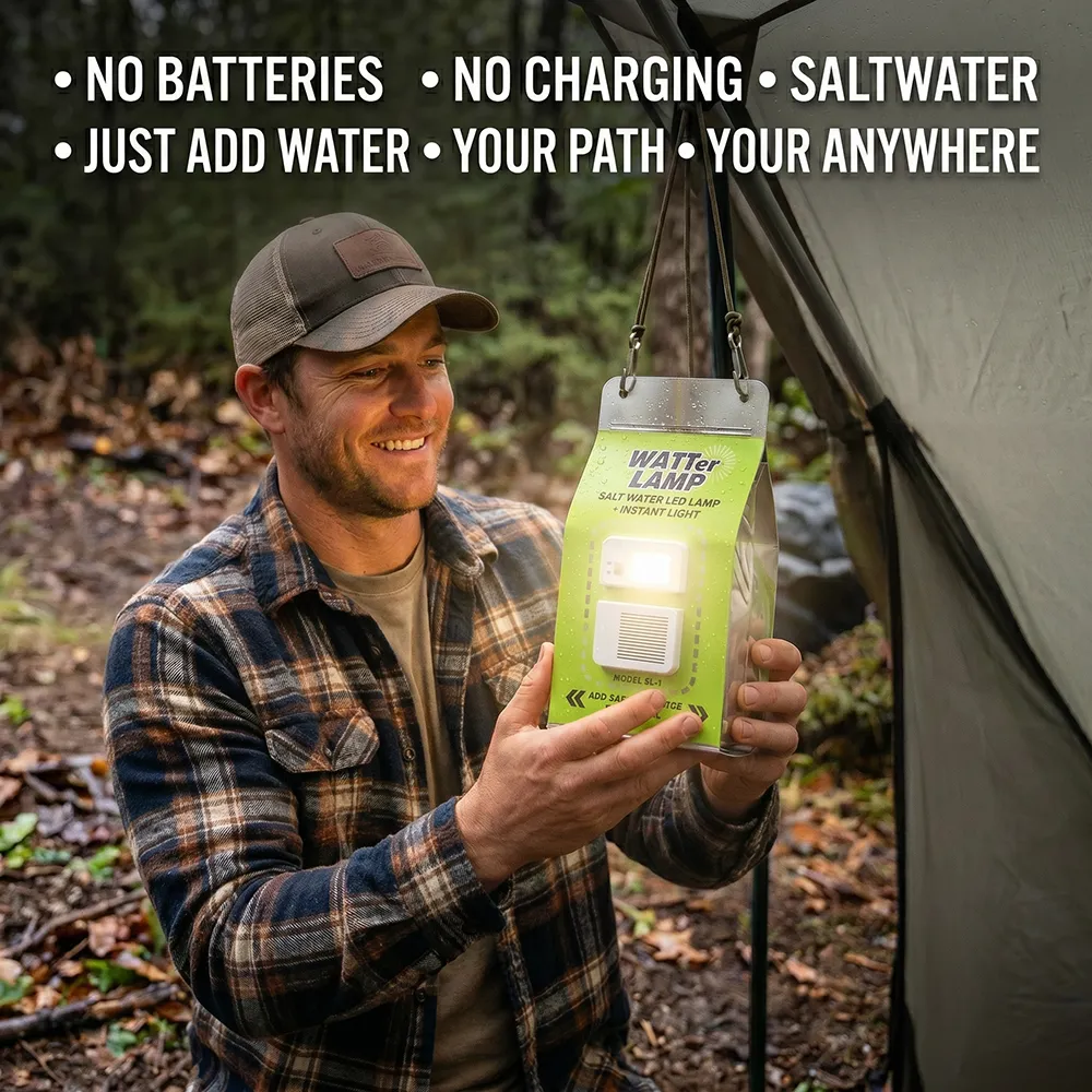 Salt Water Emergency Lamp: Lighting your home instantly with just water and salt, no batteries or charging required. 🧂💡