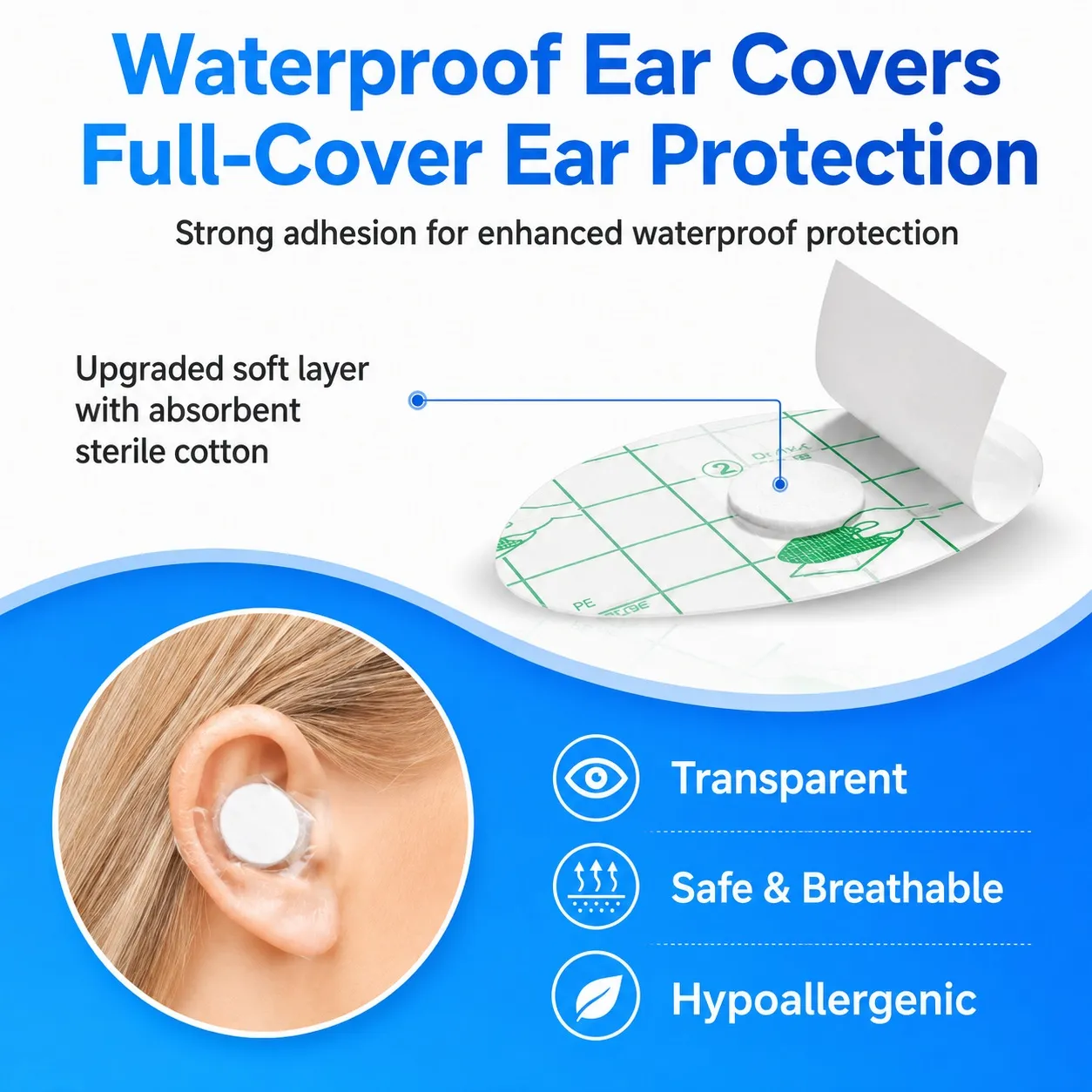 40-Piece Waterproof Ear Covers for Kids & Adults
