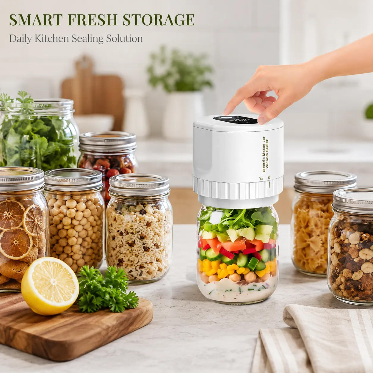 Electric Vacuum Sealer Kit for Mason Jars