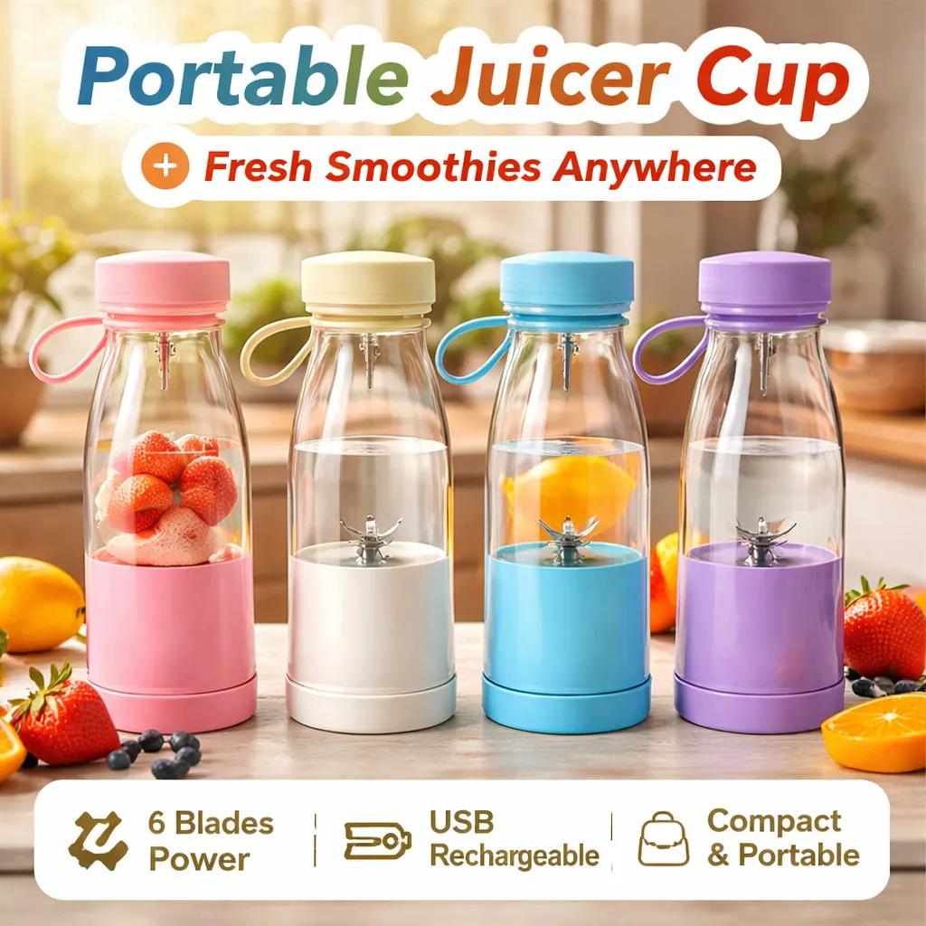 🍹 Portable Juicer Cup: Blend your daily vitamins anywhere without the bulk of a kitchen blender. 🍓