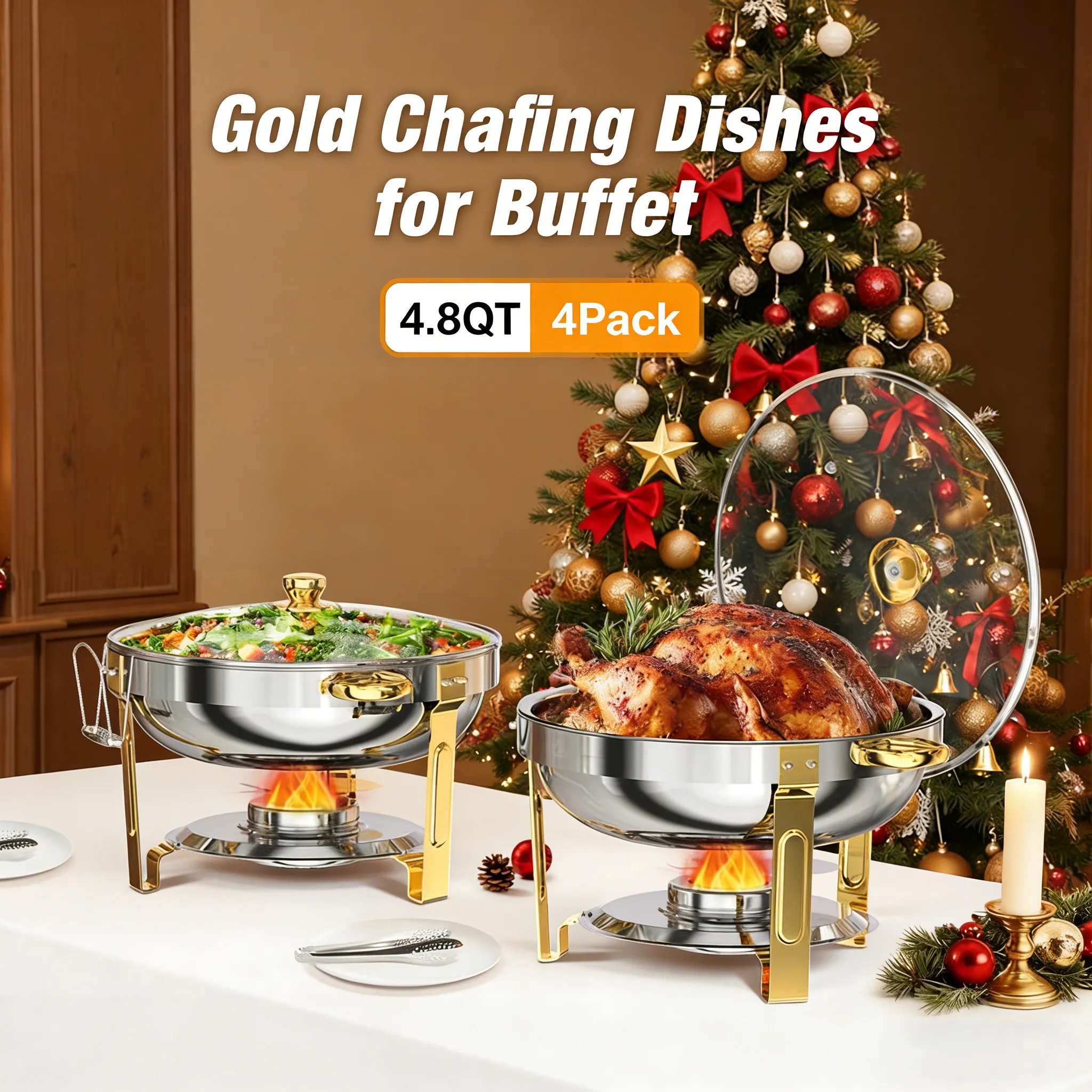 🍽️ Stainless Steel Chafing Dish Buffet Set 🔥🔥