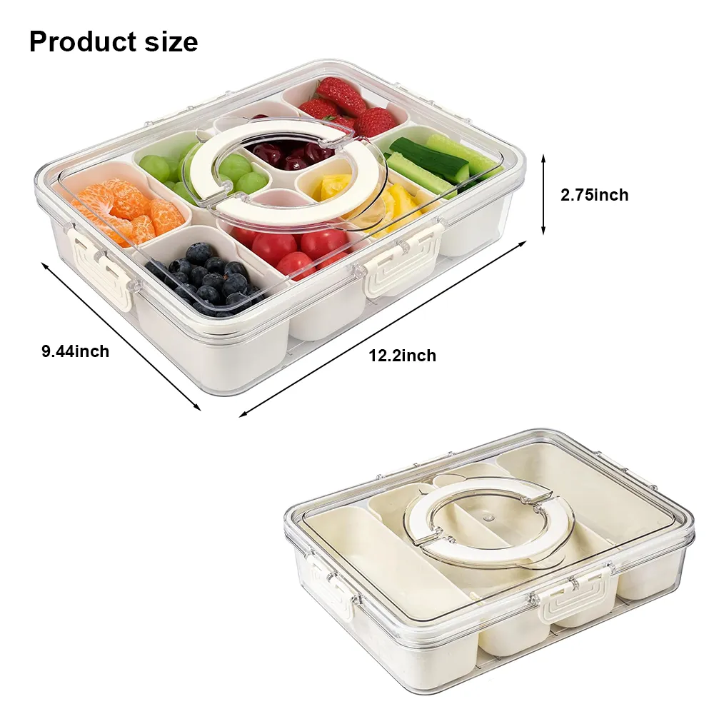 🍓 Snackle Box Container with Lid & Handle