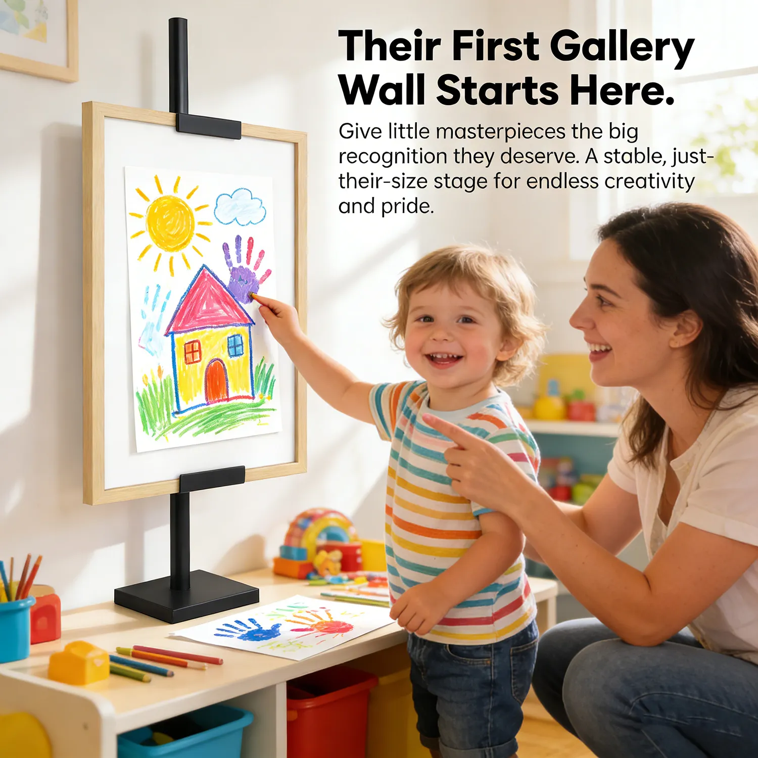Adjustable Tabletop Easel: Paint or display art comfortably at your desk with a sturdy, space-saving wooden frame. 🎨