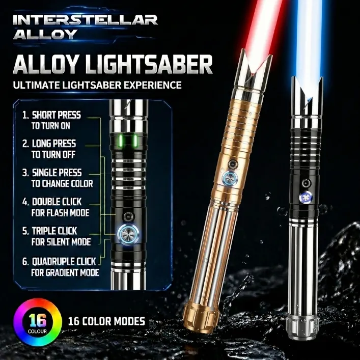 ⚔️ Ultimate 16-Color Lightsaber Experience