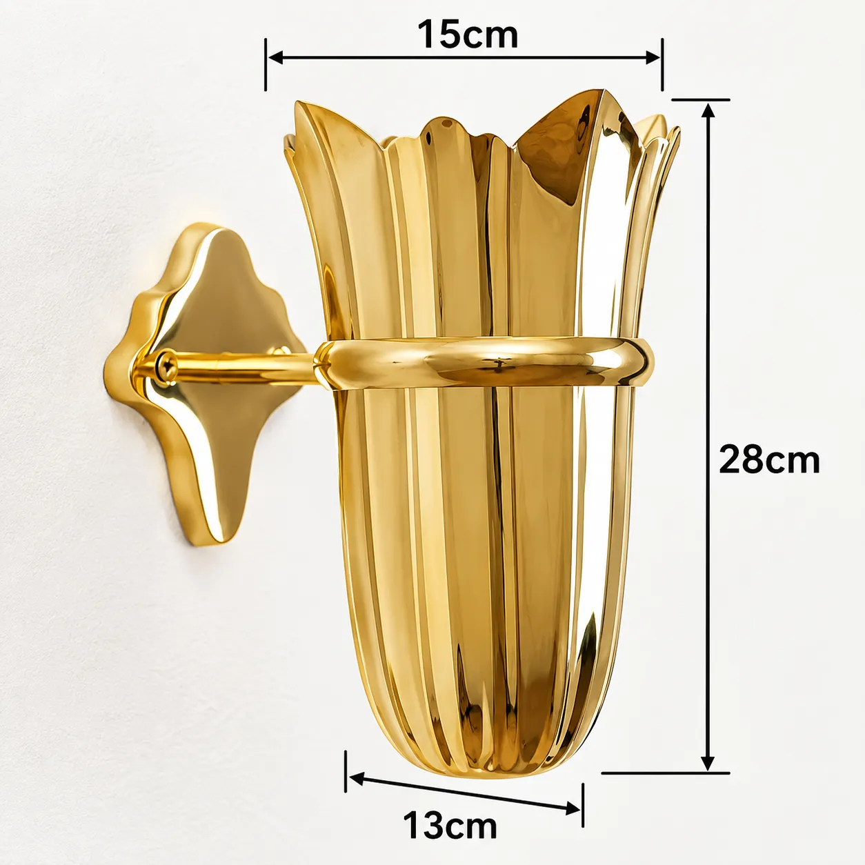 Luxury Gold Wall-Mounted Flower Vase
