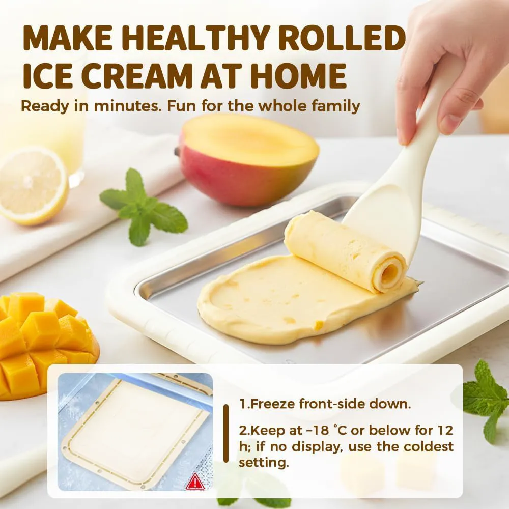 Rolled Ice Cream Maker: Create gourmet frozen treats at home with no electricity or rock salt required. 🍦