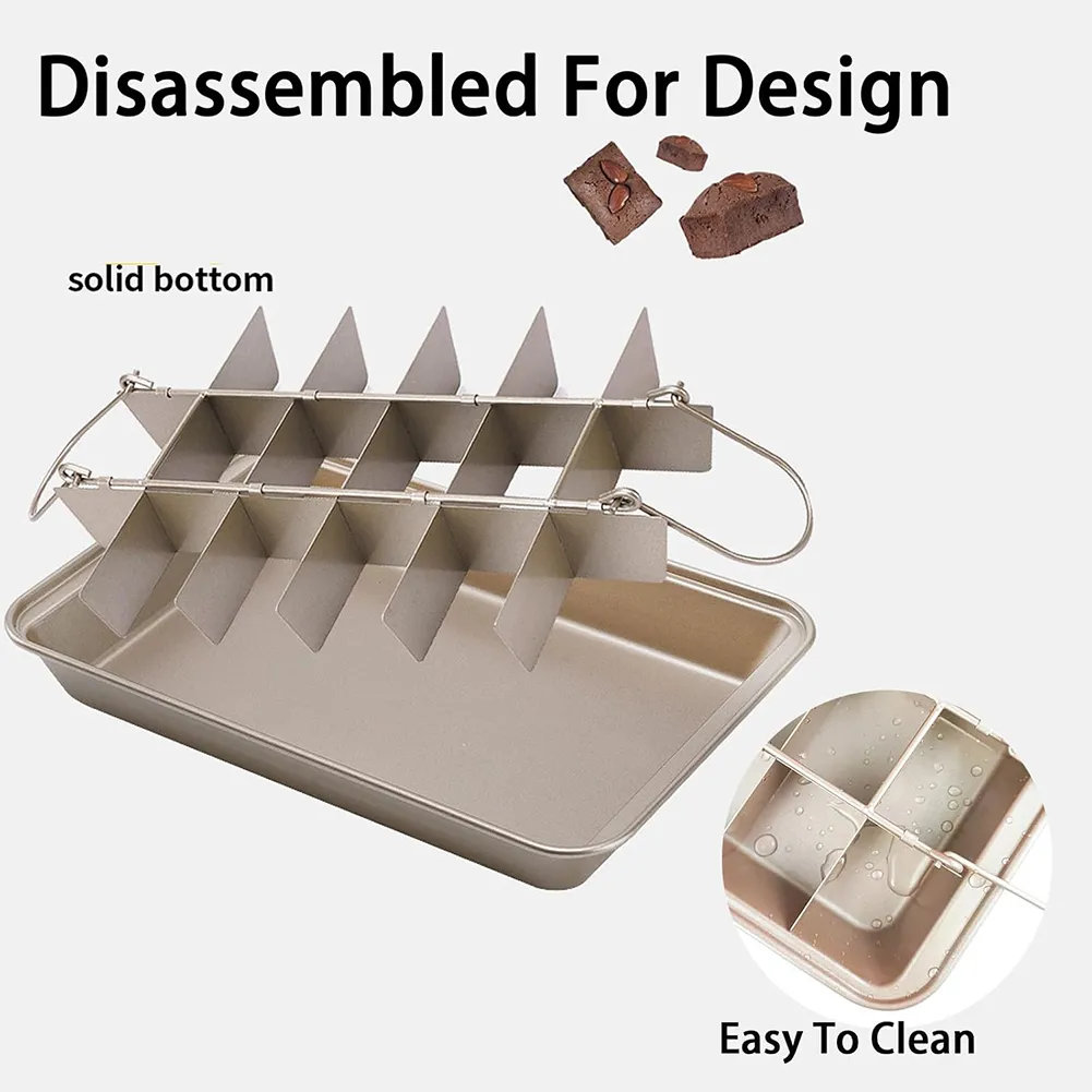 🍫 Non-Stick Brownie Pan with Divider