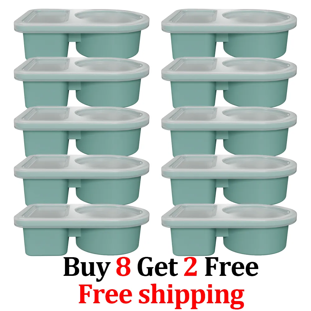 🥗Reusable Silicone Snack Box – Double Compartment Mini Food Storage Container