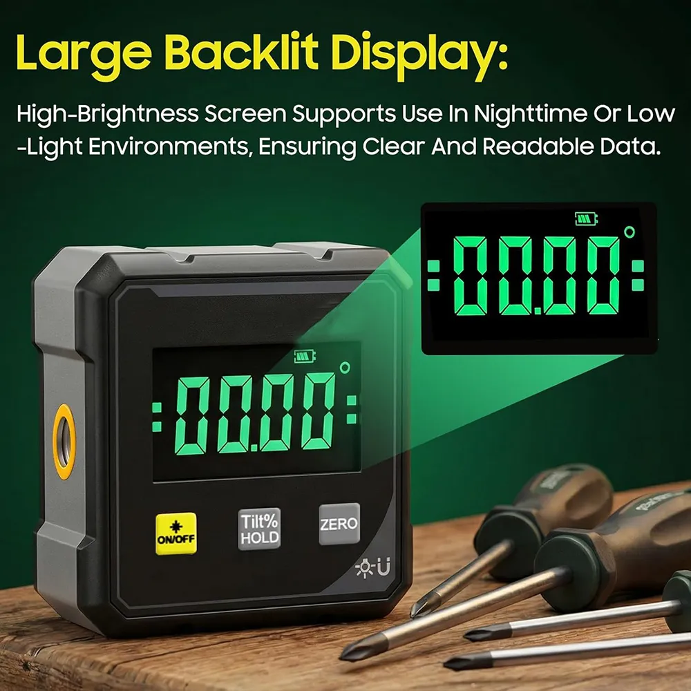 📐 Digital Laser Angle Measuring Instrument – High Precision Inclinometer & Protractor Tool