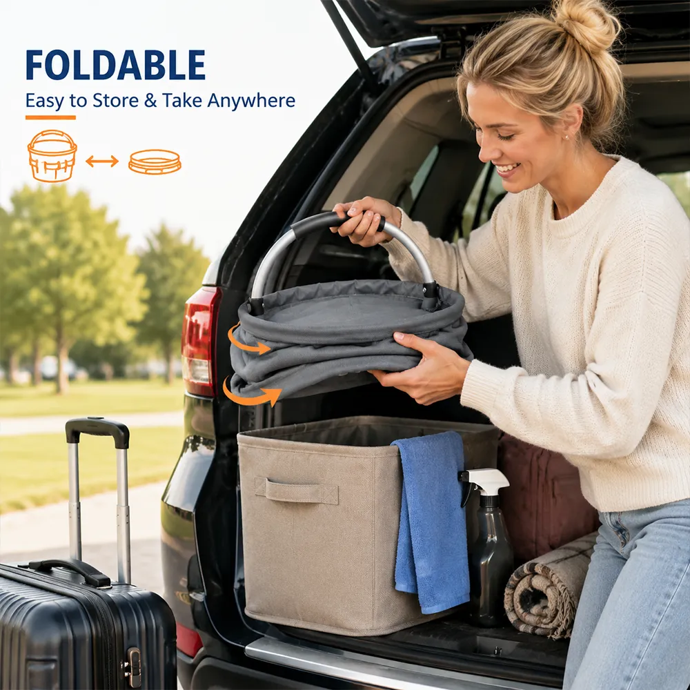 🧺 Collapsible Cleaning Caddy with Handle – Foldable Storage Organizer