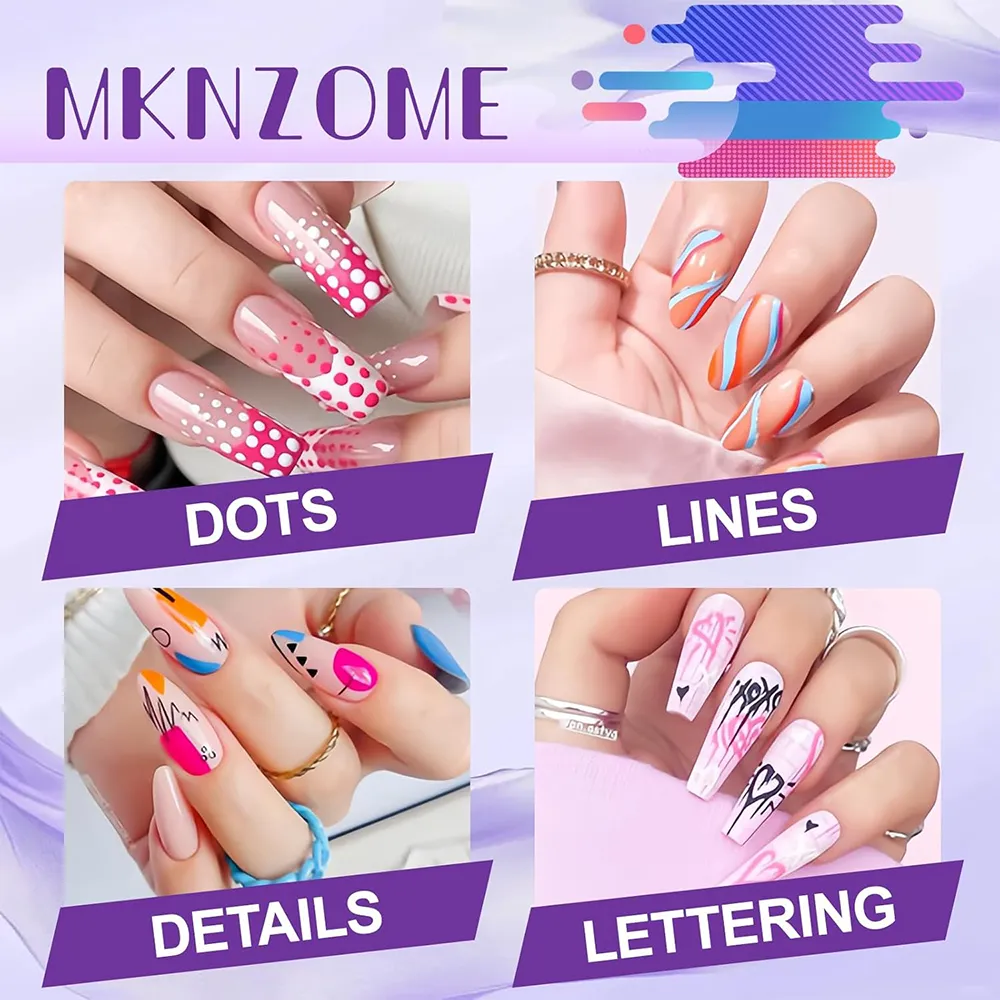 Nail Art Pen Set: Create professional, salon-style designs at home with the precision of a fine-tip pen. 💅