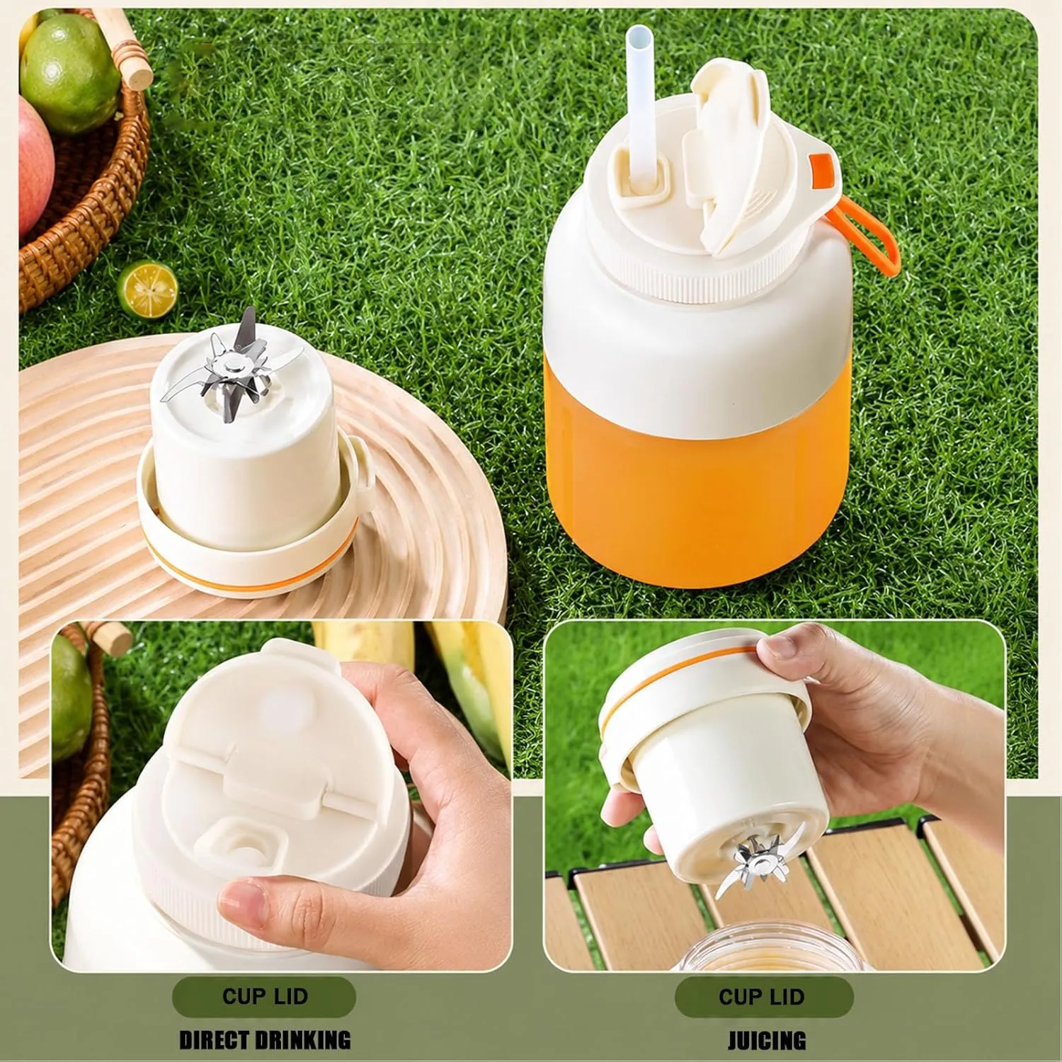 🥤 Blend Fresh Anywhere, Anytime Portable Wireless Juicer Cup