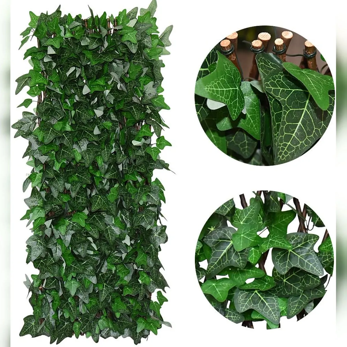 Instant Privacy Expandable Faux Ivy Fence