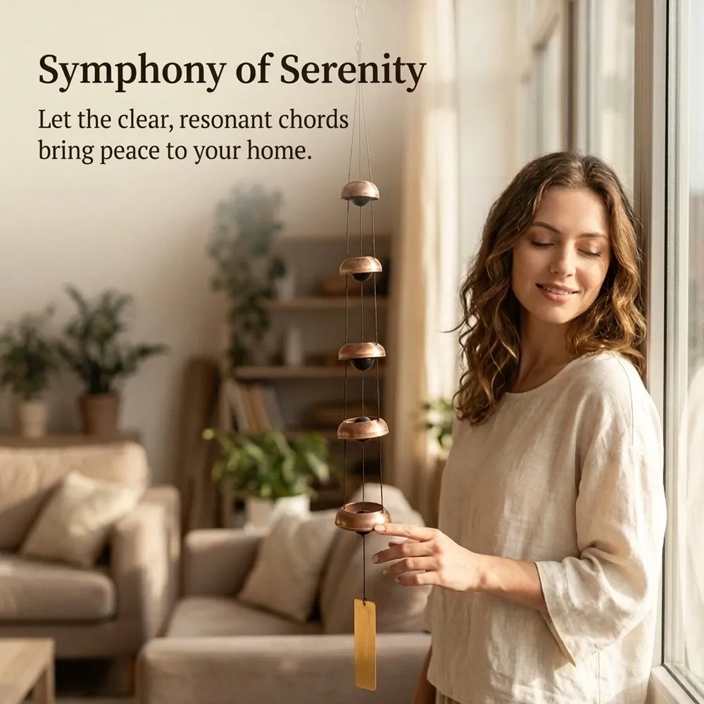 🔔 Quintet Brass Wind Chimes: Bring deep, melodic tranquility to your patio with professional-grade acoustic tuning.