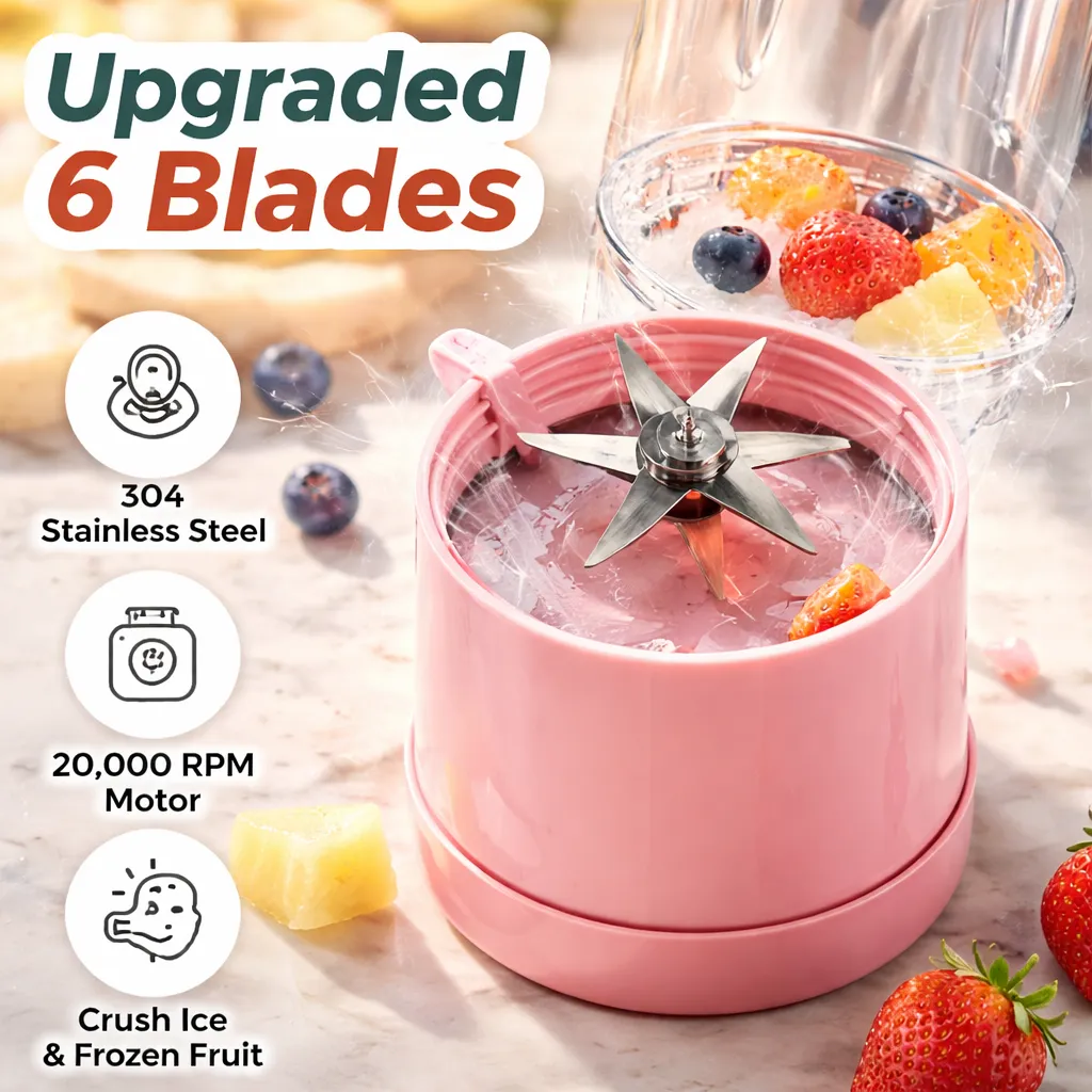 🍹 Portable Juicer Cup: Blend your daily vitamins anywhere without the bulk of a kitchen blender. 🍓