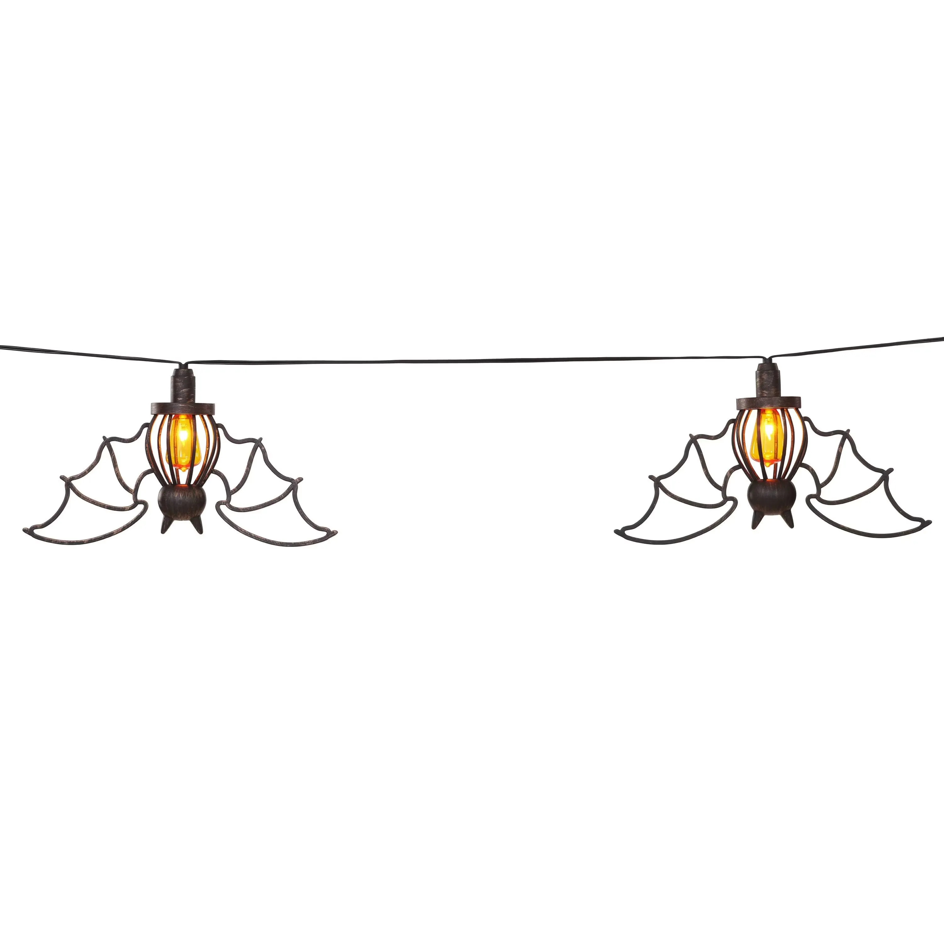 Haunting Glow Spider or Bat Halloween String Lights – Set of 5