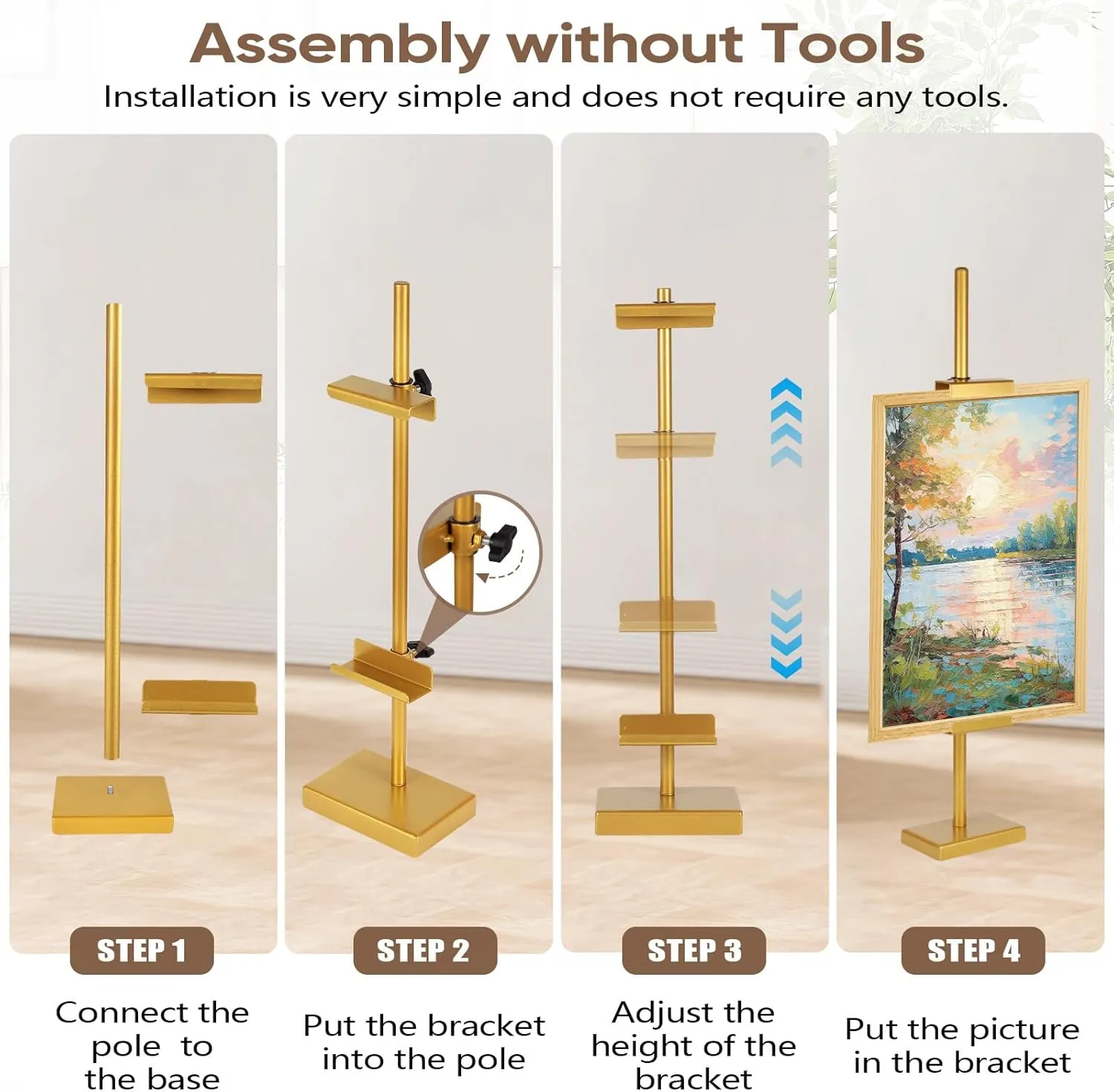 Adjustable Tabletop Easel: Paint or display art comfortably at your desk with a sturdy, space-saving wooden frame. 🎨