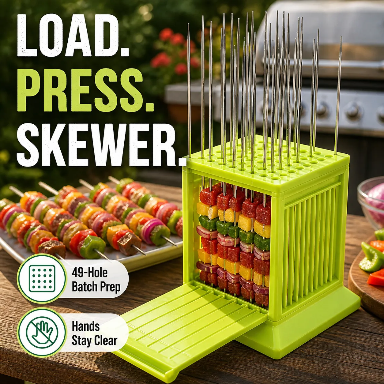 49-Hole Quick-Prep Kebab Maker Box