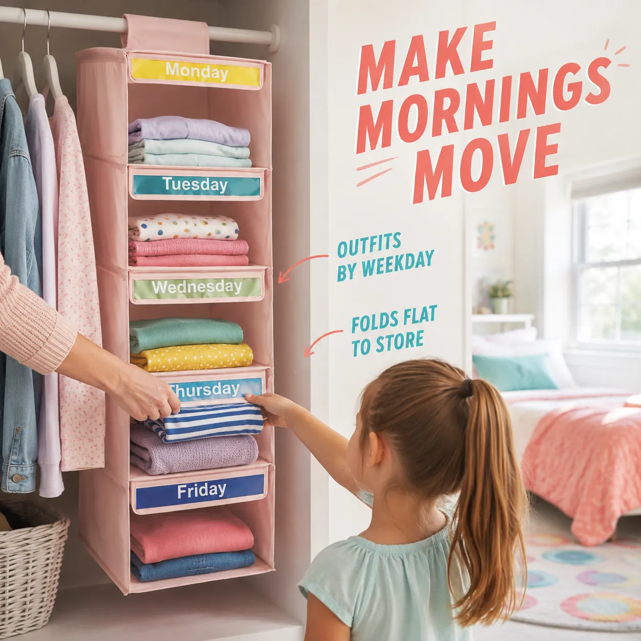 5-Day Hanging Closet Organizer